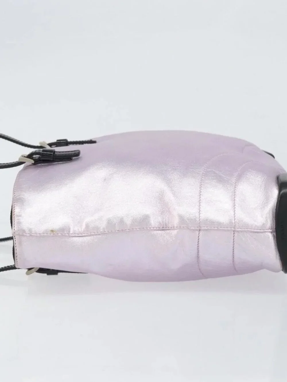 PRADA Shoulder Bag Leather Silver Metallic pink Auth 157579 - Picture 6 of 16